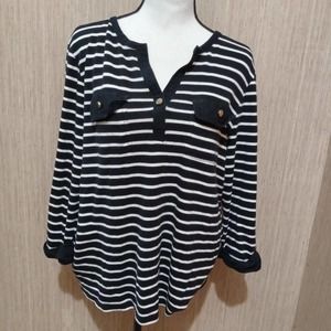 Charter Club striped henley size 2X